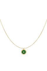 Ketting Charm - groen/goud