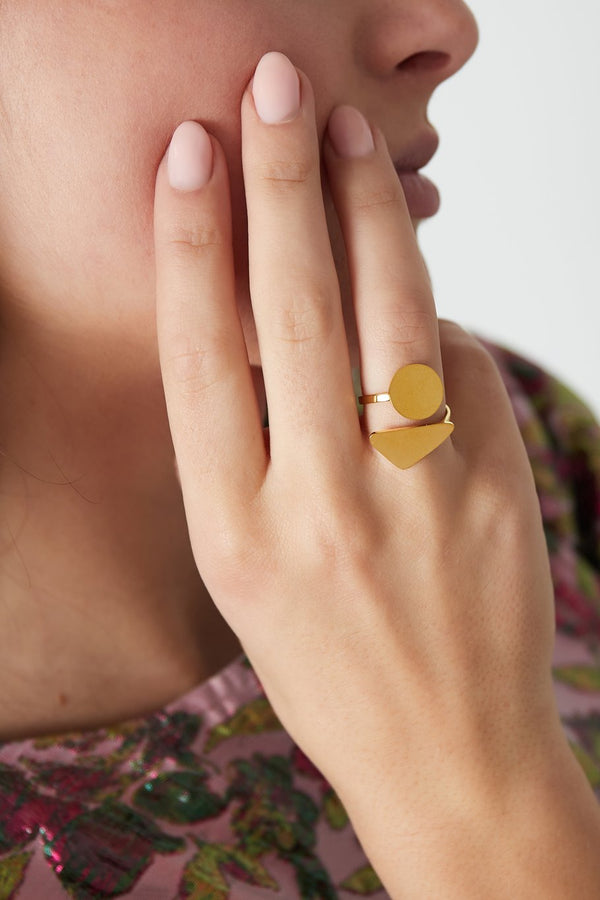 Opal flats ring Gold