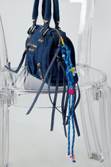 Bag charm - flower hanger fuchsia