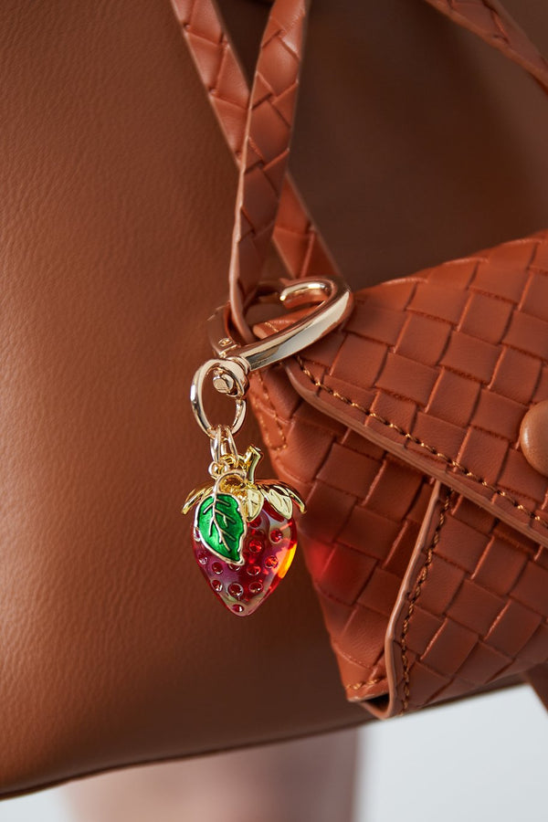 Bag charm - strawberry