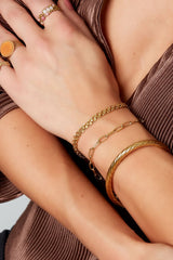 Basic Stainless Steel Link Bracelet Gold