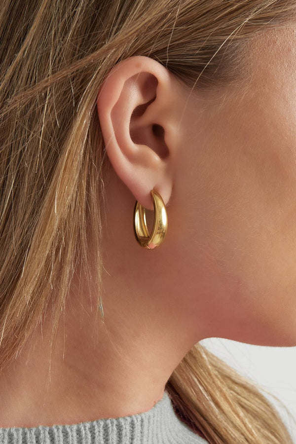 Oorbellen classic hoops - goud