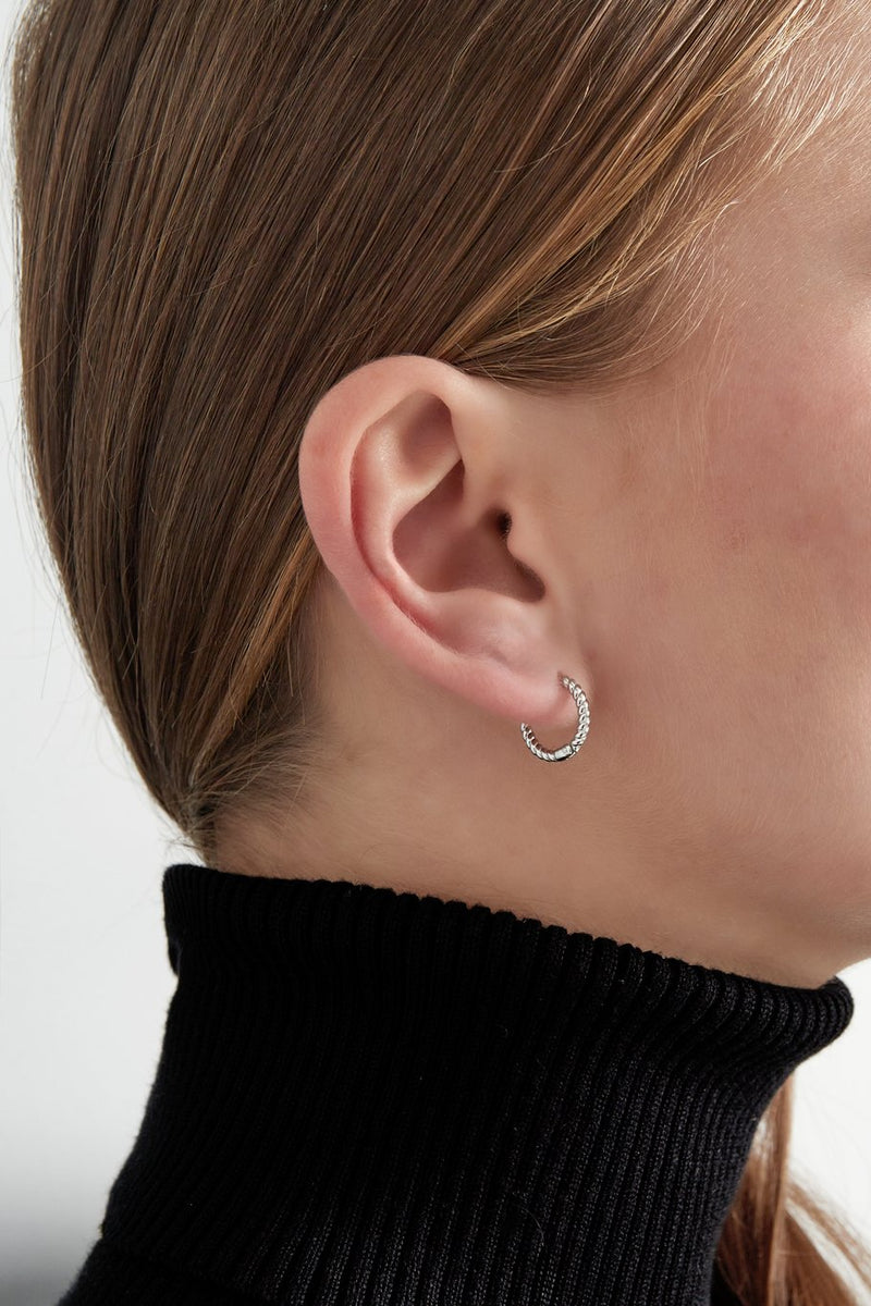 Oorbellen twist - zilver