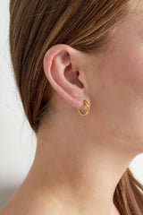 Refined relief oorbellen Goud