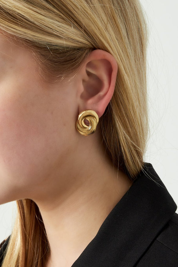 Oorbellen infinity twist - goud