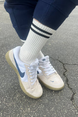 Extended Boyfriend Socks: Navy