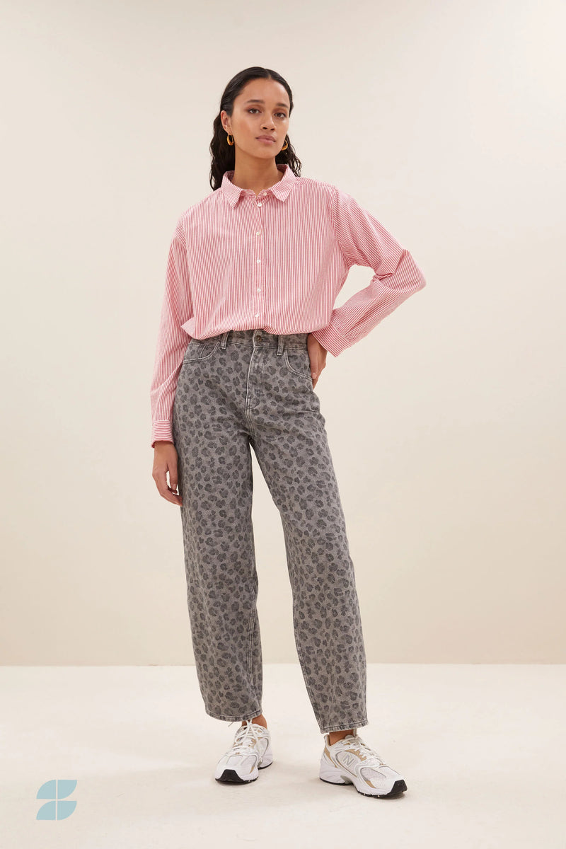 Lew grey cheetah pants - grey cheetah