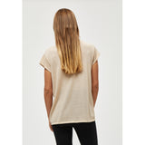 Carlina knit tee metallic gold