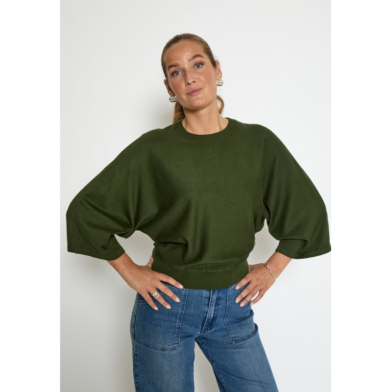 Tess knit T-shirt Rifle green