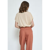 Carlina knit tee gold metallic