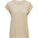 Carlina knit tee metallic gold
