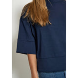 Dicette Half Sleeve Blouse - Black iris