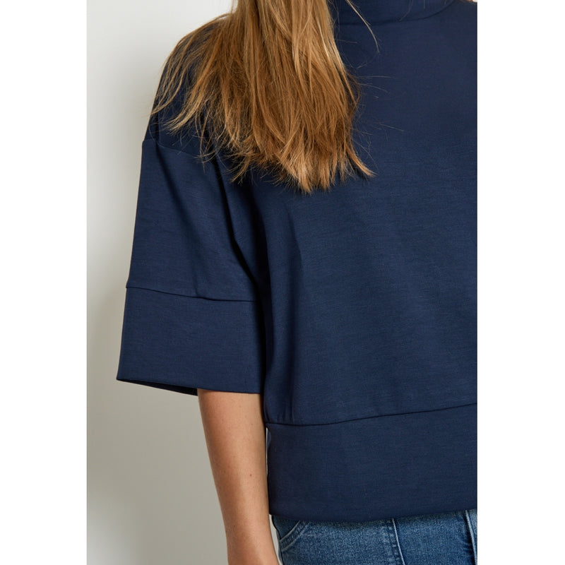 Dicette Half Sleeve Blouse - Black iris