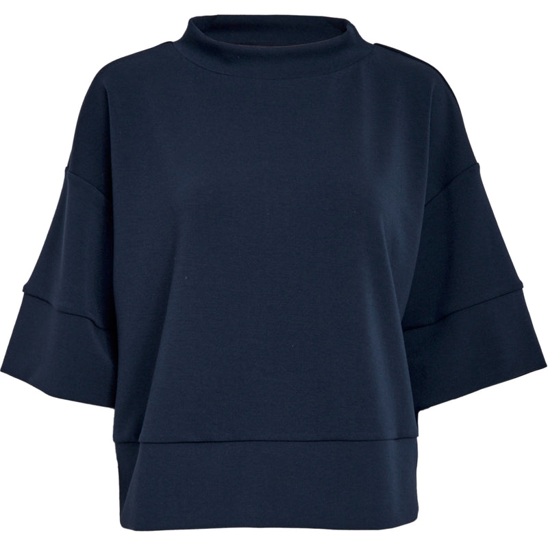 Dicette Half Sleeve Blouse - Black iris