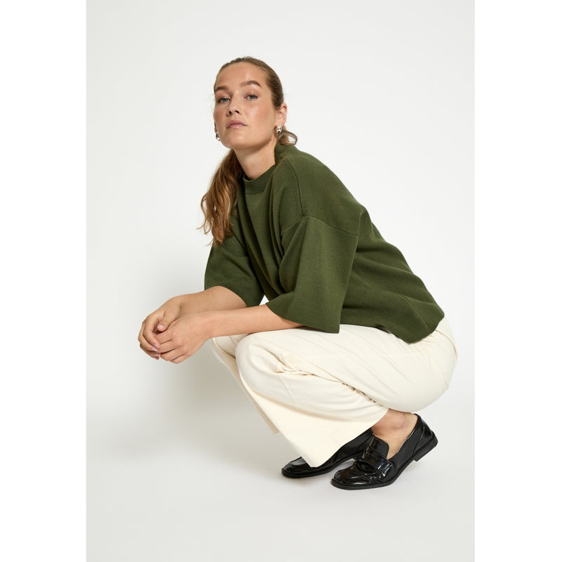 Lupi knit T-shirt Rifle green