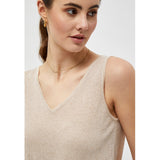 Carli knit top Gold metallic