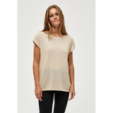 Carlina knit tee metallic gold