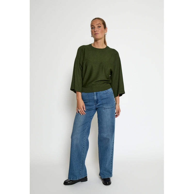 Tess knit T-shirt Rifle green