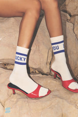 Lucky socks Oyster - Kingsblue