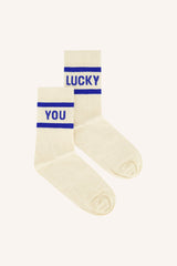 Lucky socks Oyster - Kingsblue