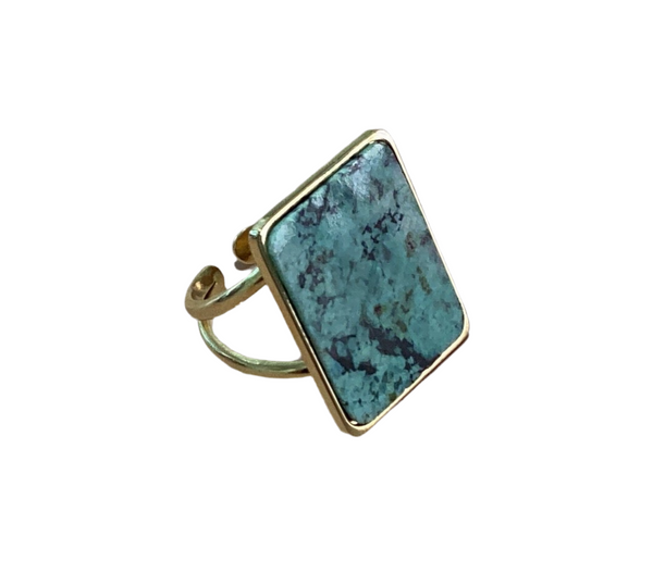 Ring rechthoekige steen