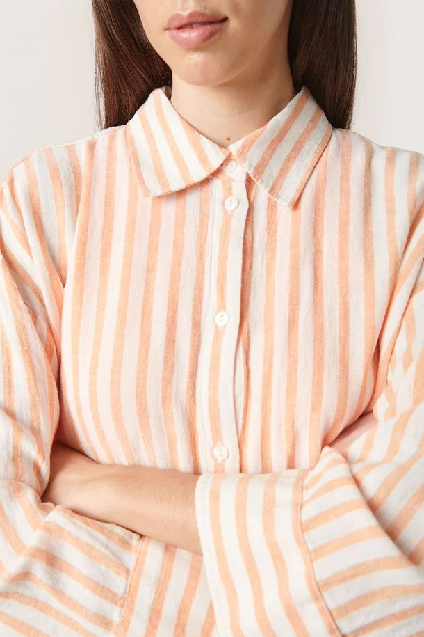 Giselle Hela shirt Tangerine stripe