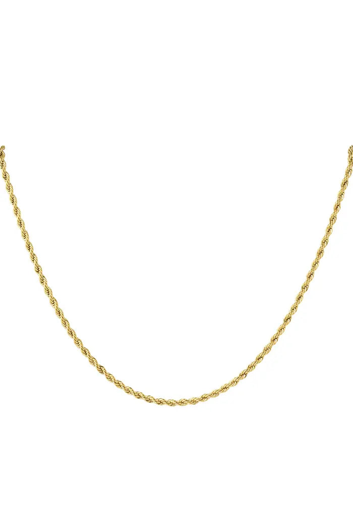 Ketting Twist 60cm - goud