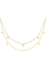 Dubbele Ketting Coins Gold