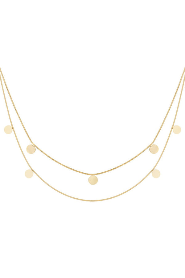 Dubbele Ketting Coins Gold
