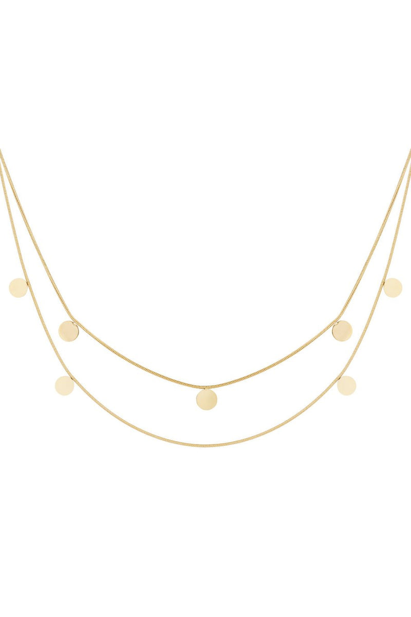 Dubbele Ketting Coins Gold