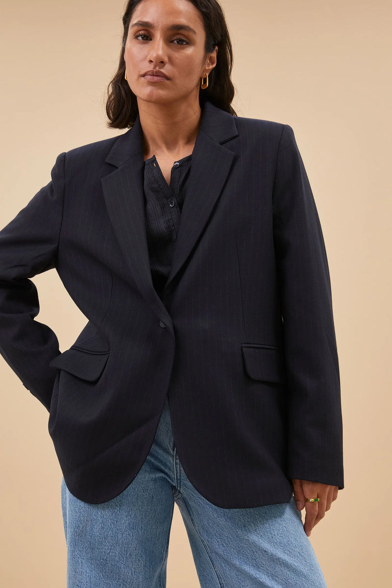 Jill pinstripe blazer Midnight