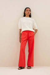 Mees twill pants Poppy red