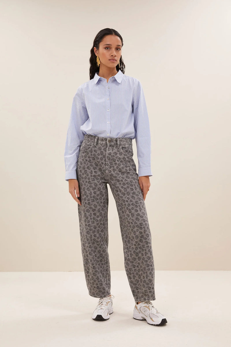 Joly blue stripe blouse