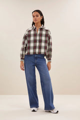 Sarah short Check blouse