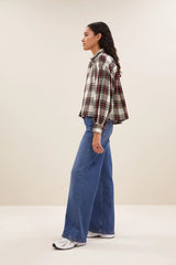 Sarah short Check blouse