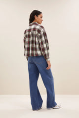 Sarah short Check blouse