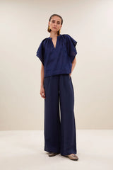 Vina festive blouse Evening blue