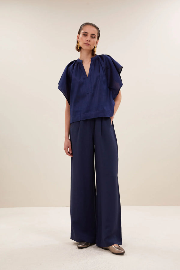 Vina festive blouse Evening blue