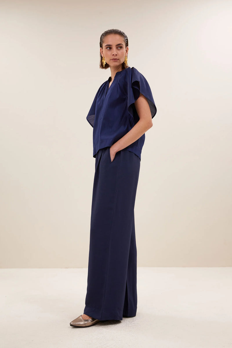 Vina festive blouse Evening blue