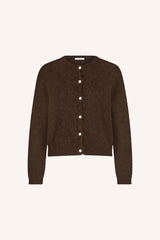 Cleo natural cardigan Deep brown