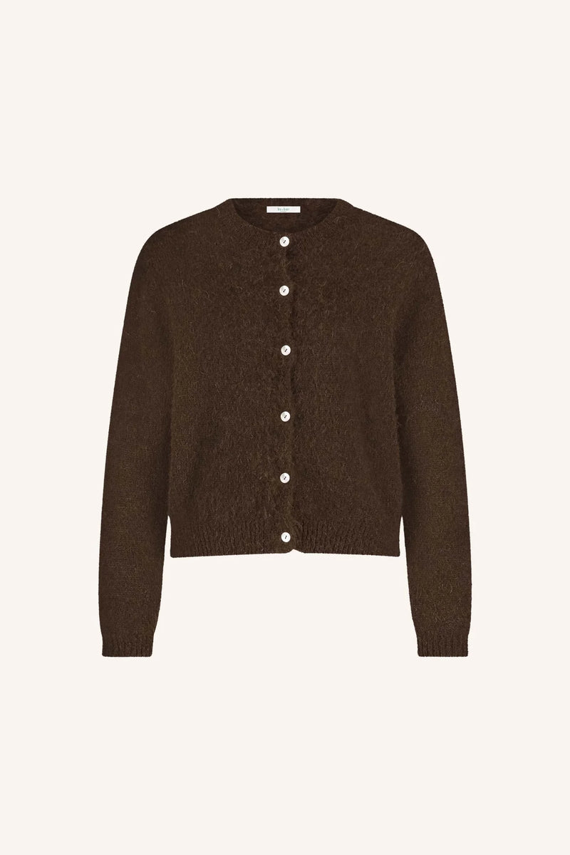 Cleo natural cardigan Deep brown