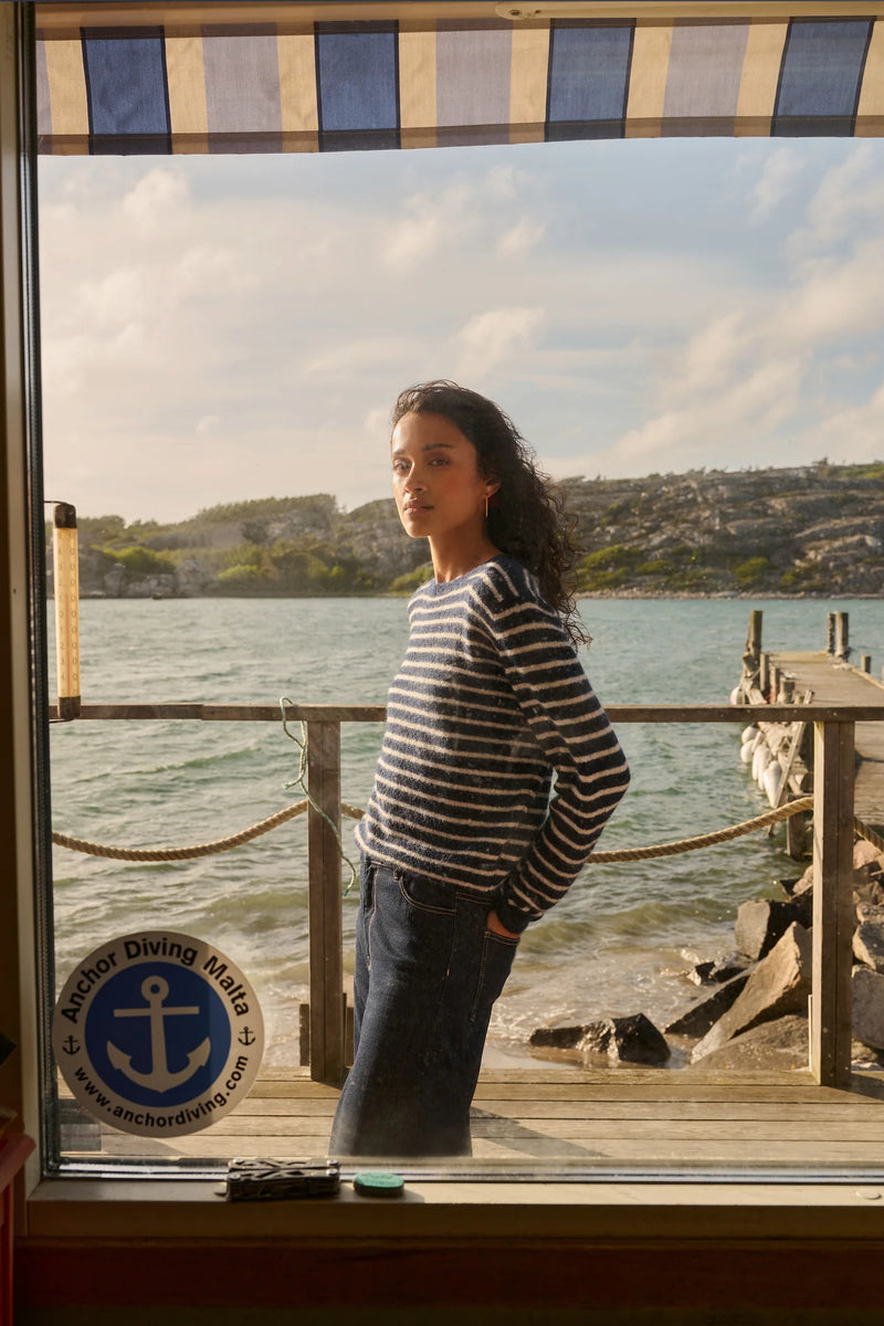 Benny stripe pullover Midnight