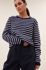 Benny stripe pullover Midnight
