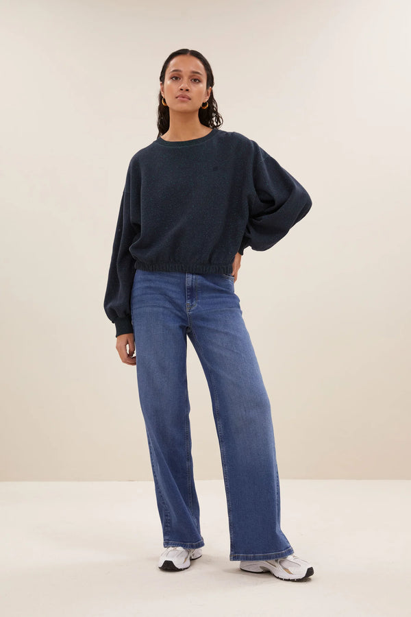 Bodil sparkle sweater Midnight