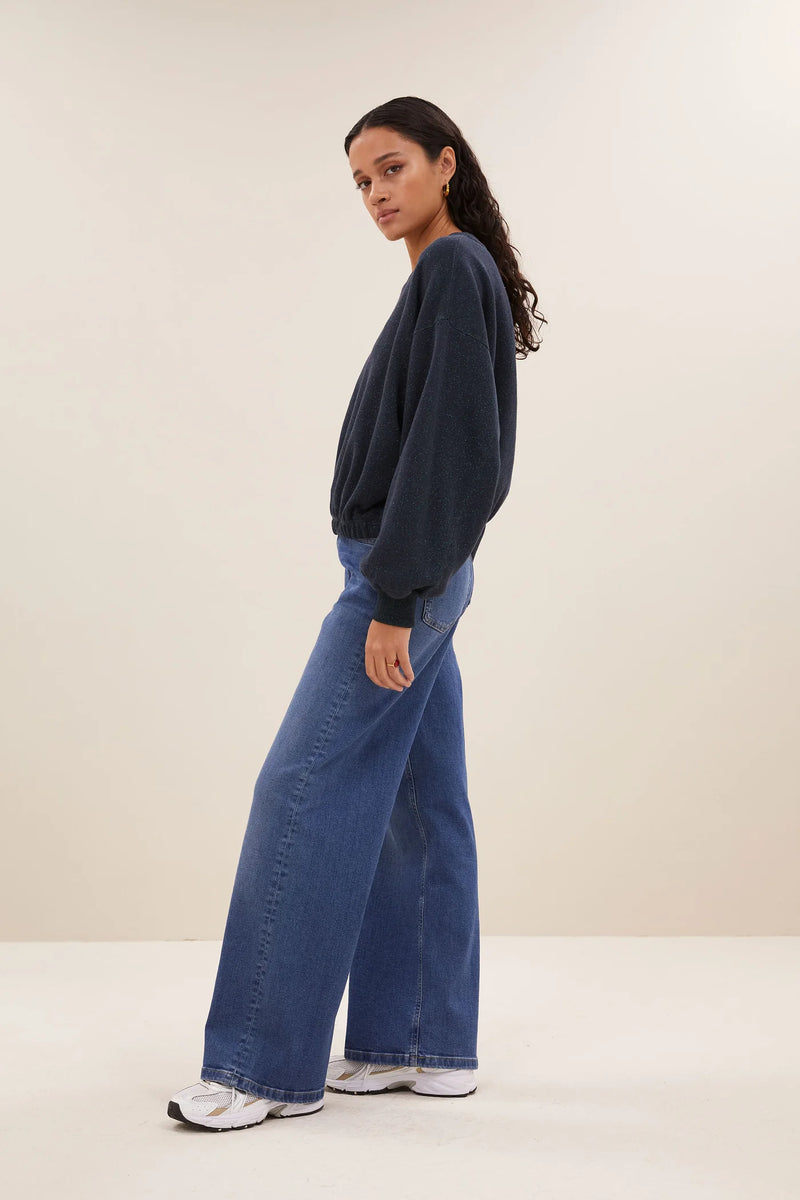 Bodil sparkle sweater Midnight