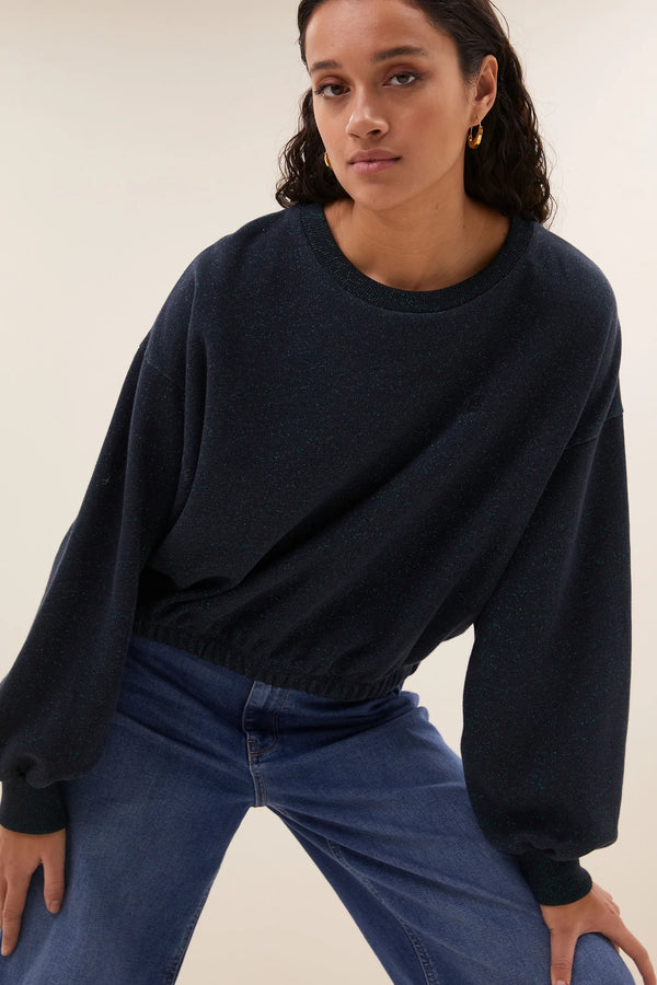 Bodil sparkle sweater Midnight