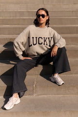 Bibi Patchwork sweater Grey melee