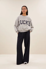 Bibi Patchwork sweater Grey melee