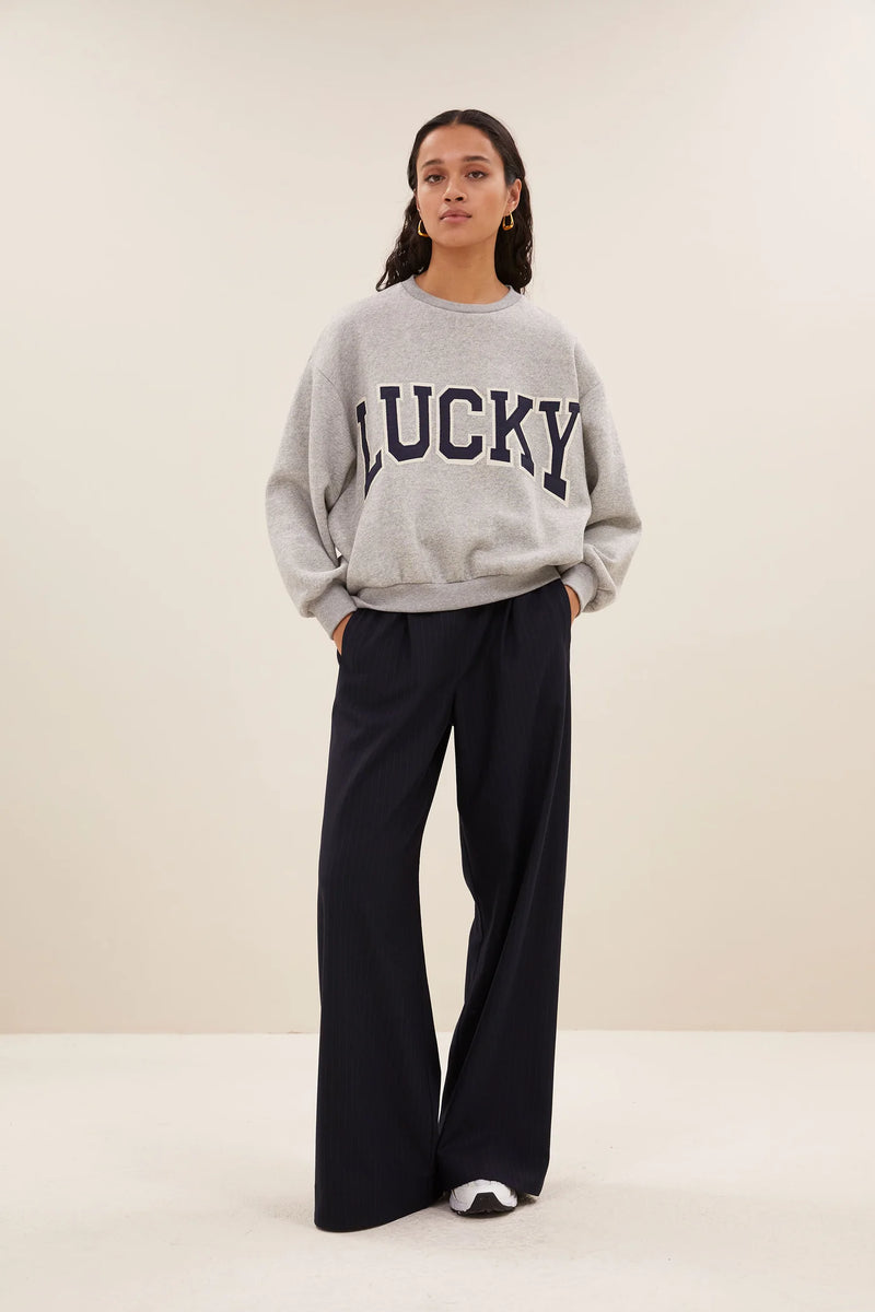 Bibi Patchwork sweater Grey melee