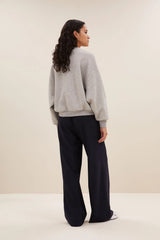 Bibi Patchwork sweater Grey melee